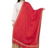 Women AR Silks | A R Silk Golden Color Fancy Silk Dupattas And Chunnis Red