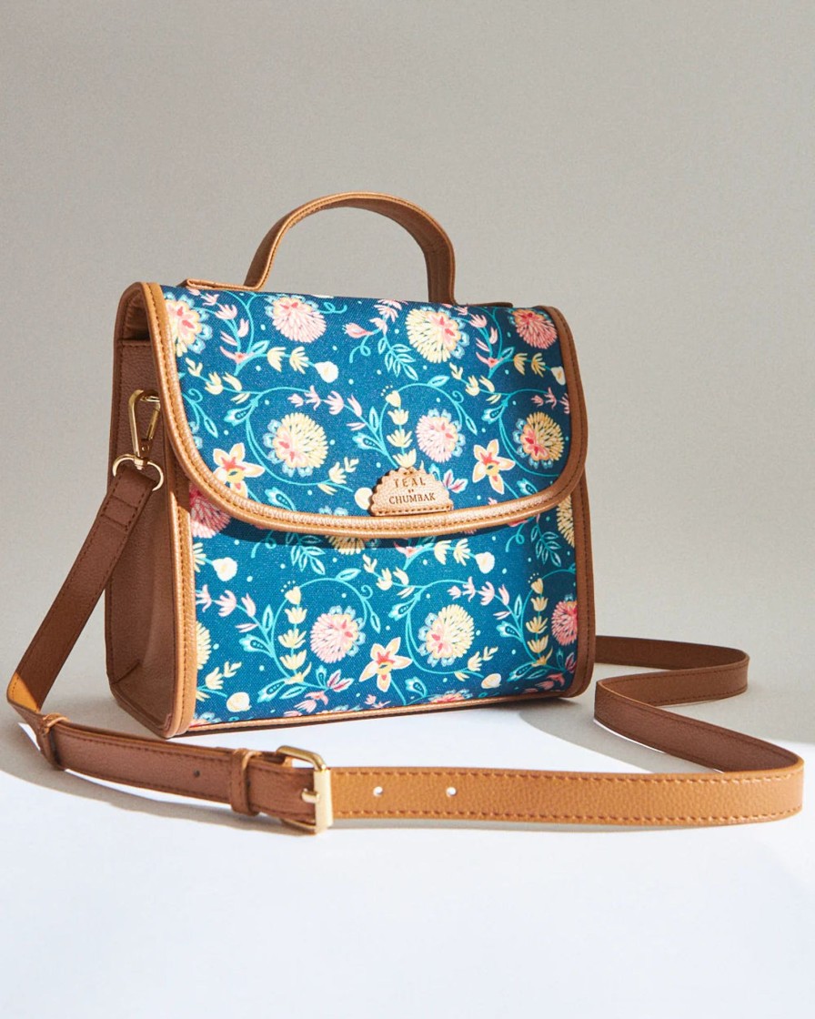 Others Chumbak | Teal By Chumbak Blue Bloom Crossbody Bag - Chumbak