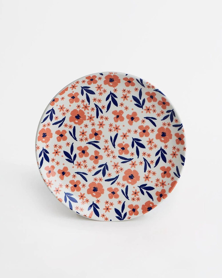 Others Chumbak | Blooms U0026 Blossoms Dinner Plate, Peach - Chumbak