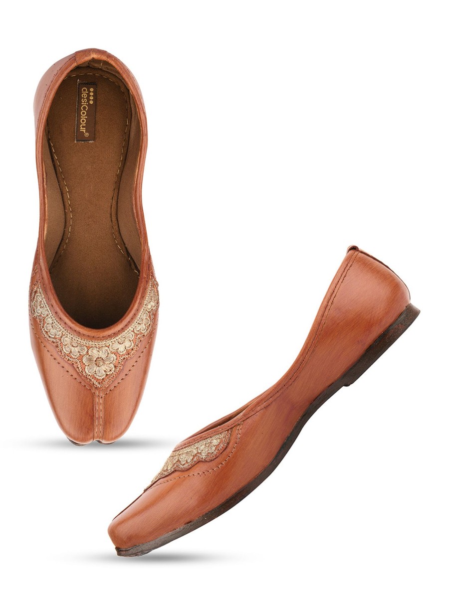 Others Desi Colour | Women'S Casuals Indian Ethnic Comfort Footwear - Desi Colour Brown