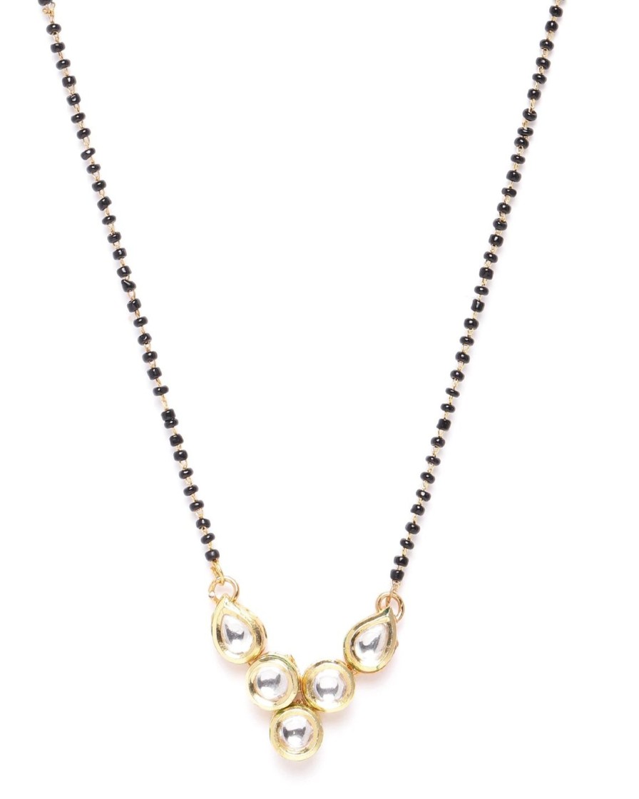 Jewellery Priyaasi | Women'S Gold-Plated Kundan Studded Mangalsutra - Priyaasi