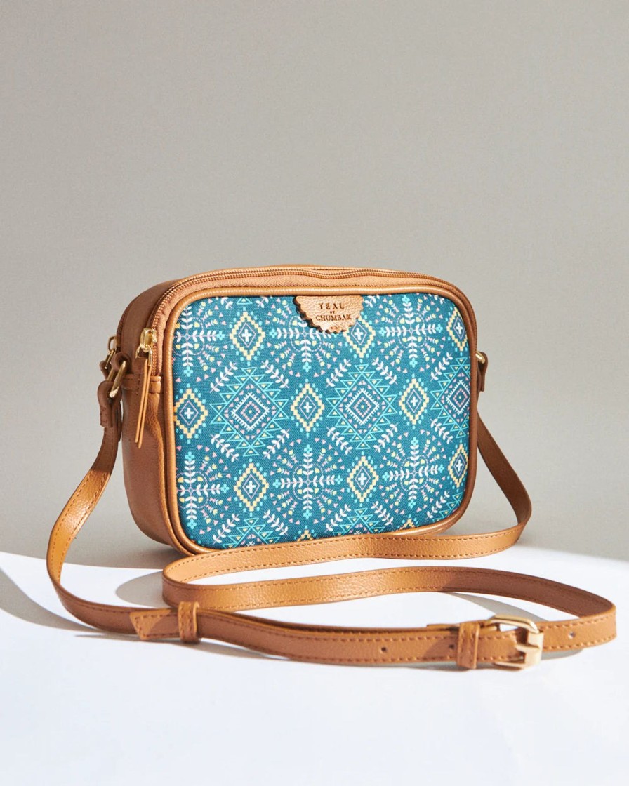 Others Chumbak | Teal By Chumbak Mexico Aztec Box Sling Bag - Chumbak