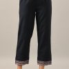 Women Juniper | Women'S Navy Cotton Flex Solid Pant. - Juniper Blue