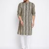 Men Even Apparels | Men'S Printed Design Straight Kurta - Even Apparels Multi