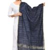 Women Moeza | Women'S Cotton Zari Box Navy Dupatta - Moeza Blue