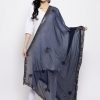 Women Wahe-NOOR | Women'S Navy Blue Gotta Patti Chiffon Dupatta - Wahe-Noor