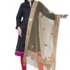 Women AR Silks | A R Silk Golden Color Fancy Silk Dupattas And Chunnis Dark Golden