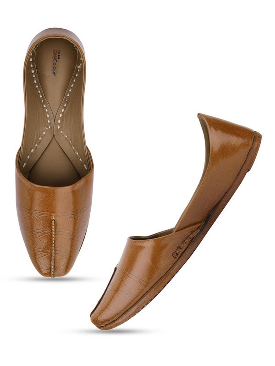 Others Desi Colour | Men'S Indian Ethnic Handrafted Brown Premium Leather Footwear - Desi Colour