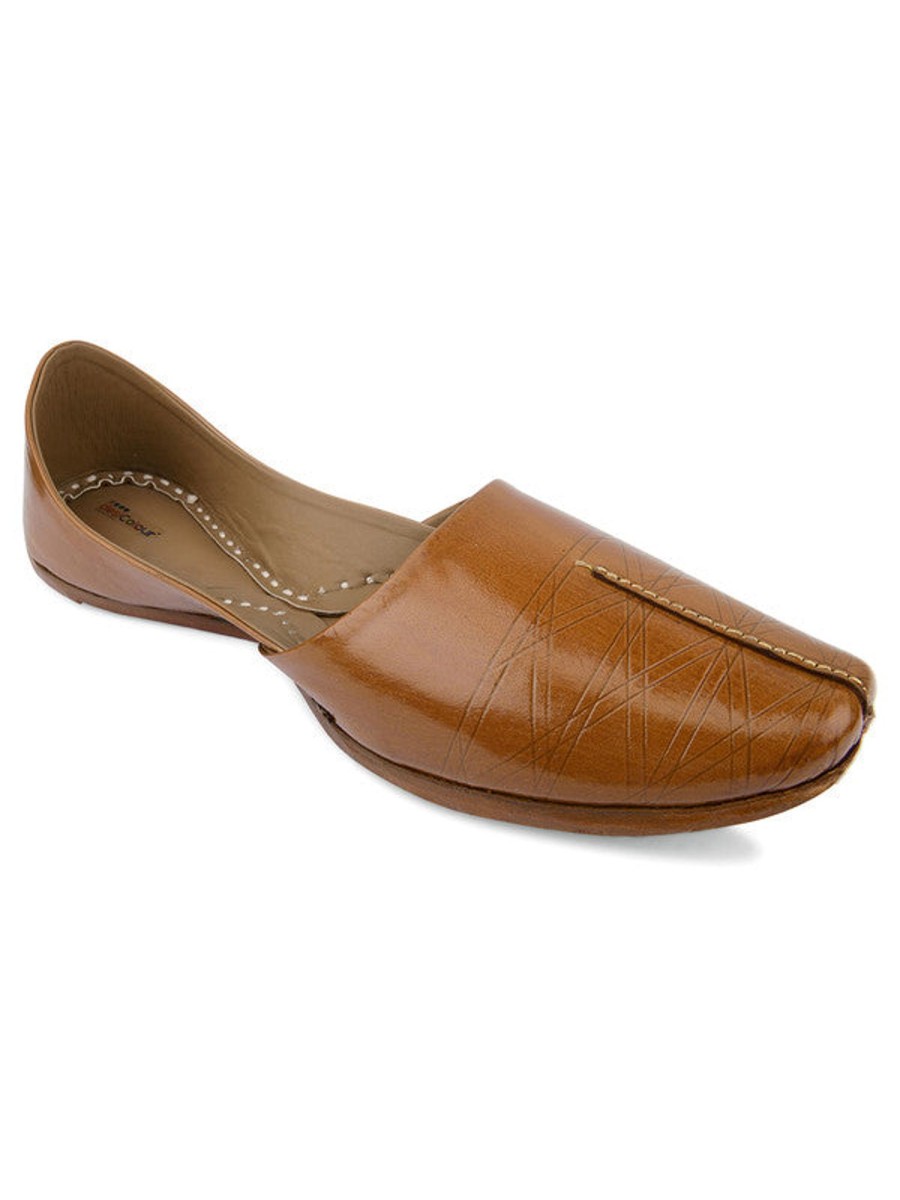 Others Desi Colour | Men'S Indian Ethnic Handrafted Brown Premium Leather Footwear - Desi Colour