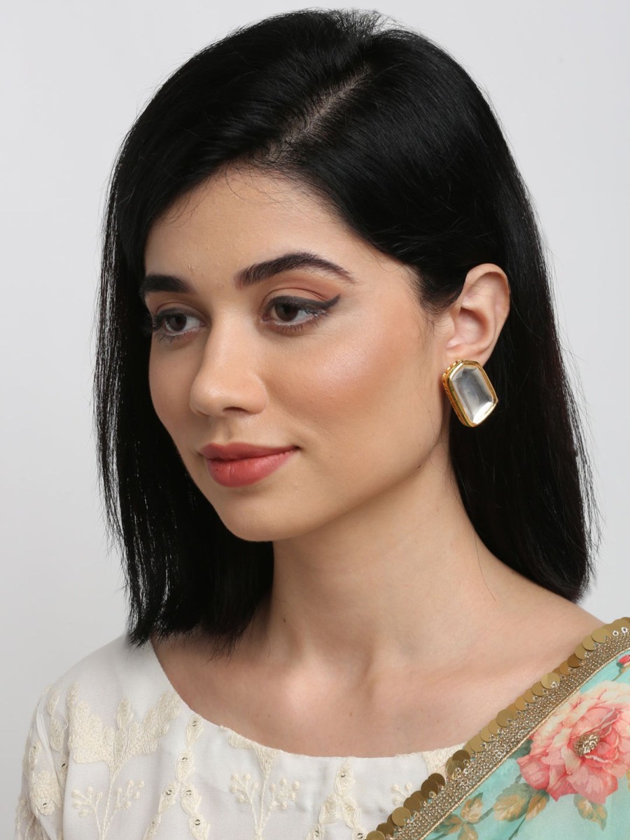 Jewellery Ruby Raang | Women'S Kundan Earrings - Ruby Raang