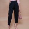 Women SASSAFRAS | Women'S Stretch Knit Tapered Pants - Sassafras Black