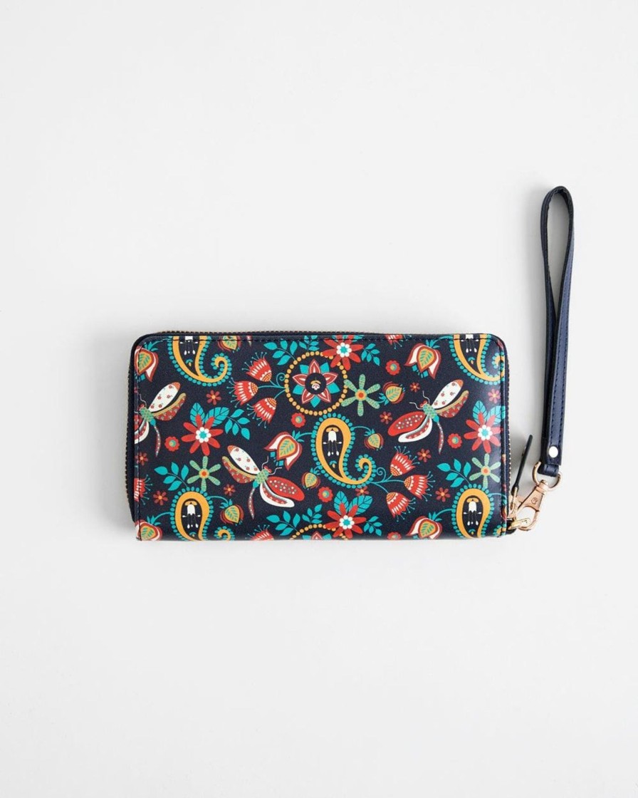 Others Chumbak | Begum Paisley Wristlet Black - Chumbak