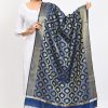 Women Moeza | Women'S Banarsi Silk All Over Woven Design Navy Dupatta - Moeza Blue