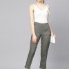 Women Varanga | Women'S Grey Solid Regular Cropped Trousers - Varanga