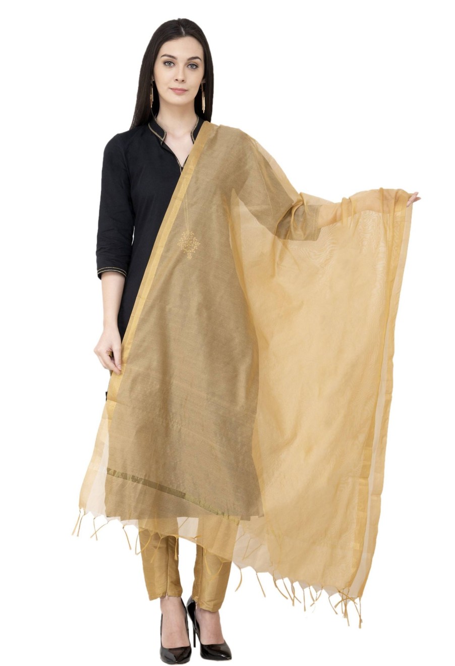 Women AR Silks | A R Silk Color Fancy Silk Dupattas And Chunnis Golden