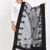 Women Moeza | Women'S Orgenza All Over Chikan Work Dupatta - Moeza Black