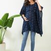 Women The Kaftan Company | Women'S Handloom Cotton Maternity Kaftan - The Kaftan Company Blue