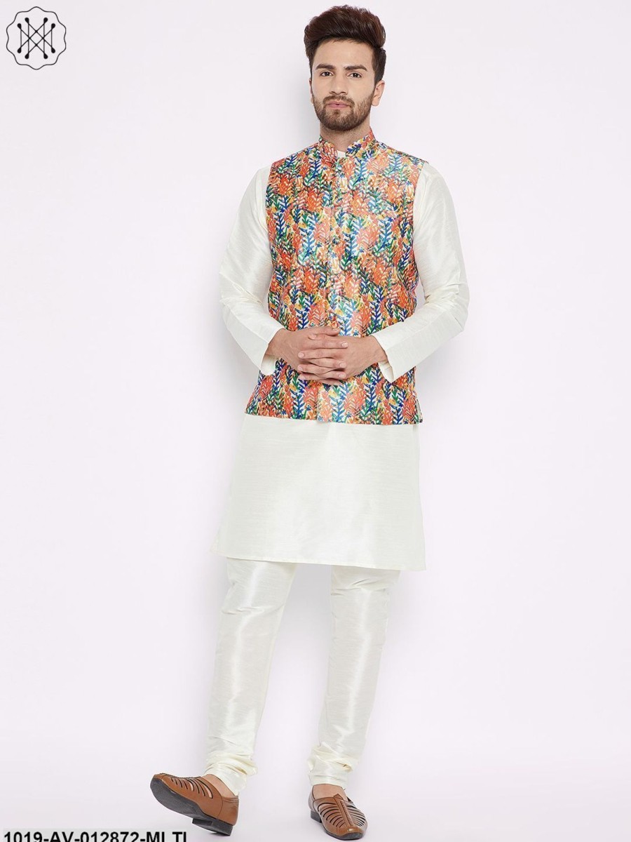 Men Sojanya | Men'S Multicolored Nehru Jacket - Sojanya