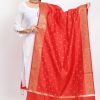 Women Moeza | Women'S Banarsi Silk Woven Design Dupatta - Moeza Red