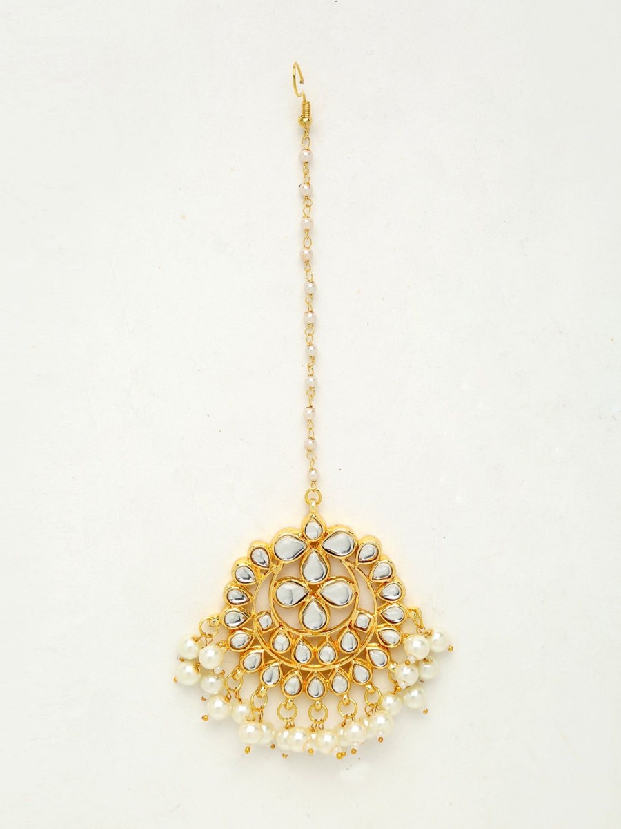 Jewellery Ruby Raang | Women'S Kundan Maang Tikka - Ruby Raang