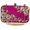 Others VASTANS | Women'S Purple Color Adorn Embroidered U0026 Embelished Party Clutch - Vastans