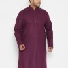 Men Vastramay | Men'S Plus Cotton Blend Kurta - Vastramay Purple