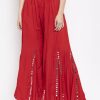 Women Wahe-NOOR | Women'S Red Flared Embellished Sharara - Wahe-Noor