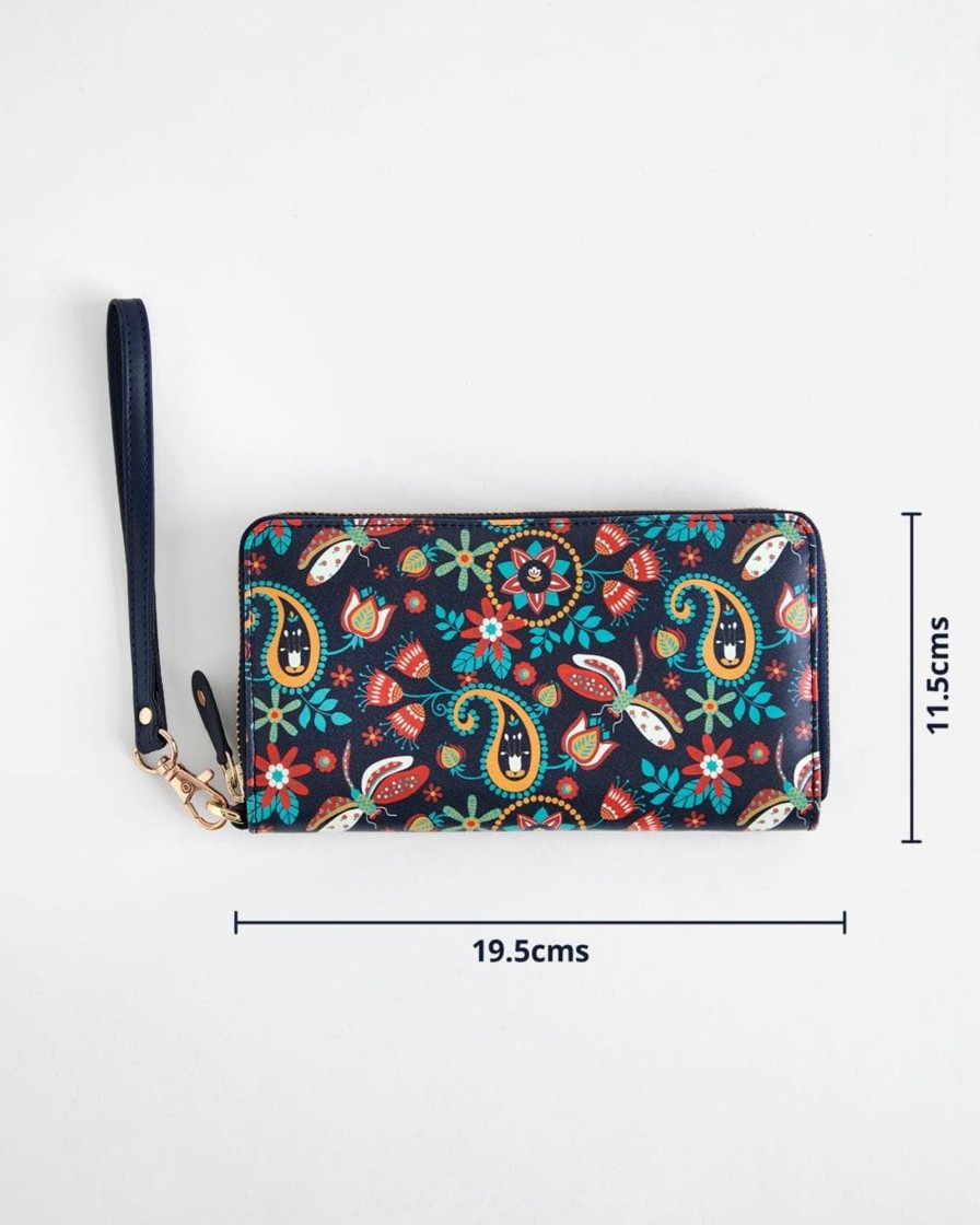 Others Chumbak | Begum Paisley Wristlet Black - Chumbak