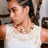 Jewellery Odette1 | Women'S The Classic White And Gold Chunky Chain - Odette