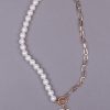 Jewellery Odette1 | Women'S Best Of Both Worlds Pearl Heart Pendant Necklace - Odette White