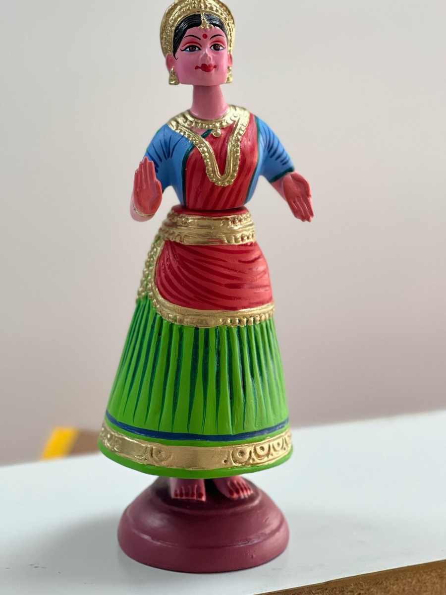 Others Kondapalli Toys | Handcrafted Kondapalli Dancing Doll Decor Red - Kondapalli Toys