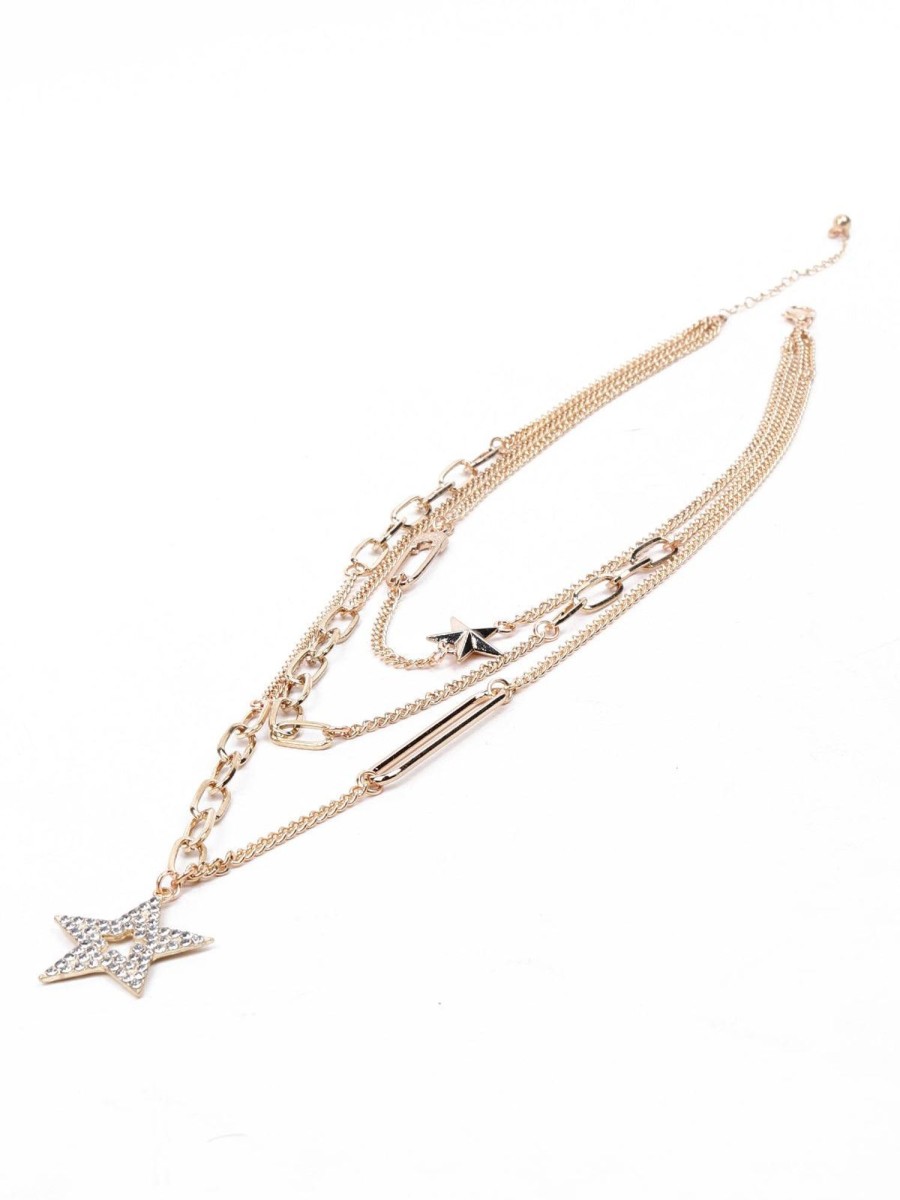 Jewellery Odette1 | Women'S High-Quality Stunning Star Pendant Layered Necklace - Odette Multicolour