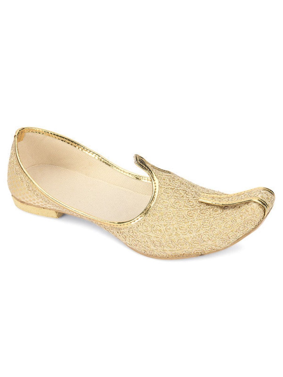 Others Desi Colour | Men'S Indian Ethnic Party Wear Beige Footwear - Desi Colour