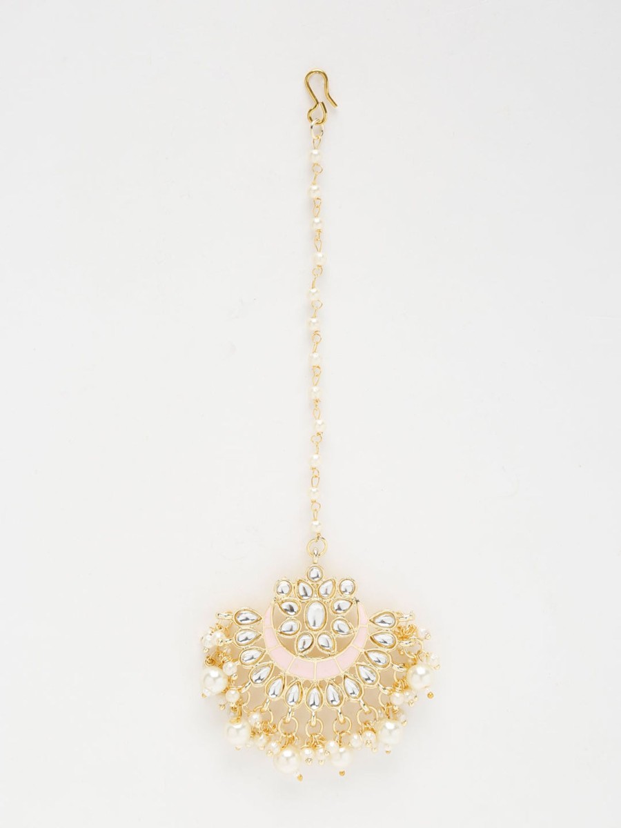 Jewellery Ruby Raang | Women'S Kundan Maang Tikka - Ruby Raang