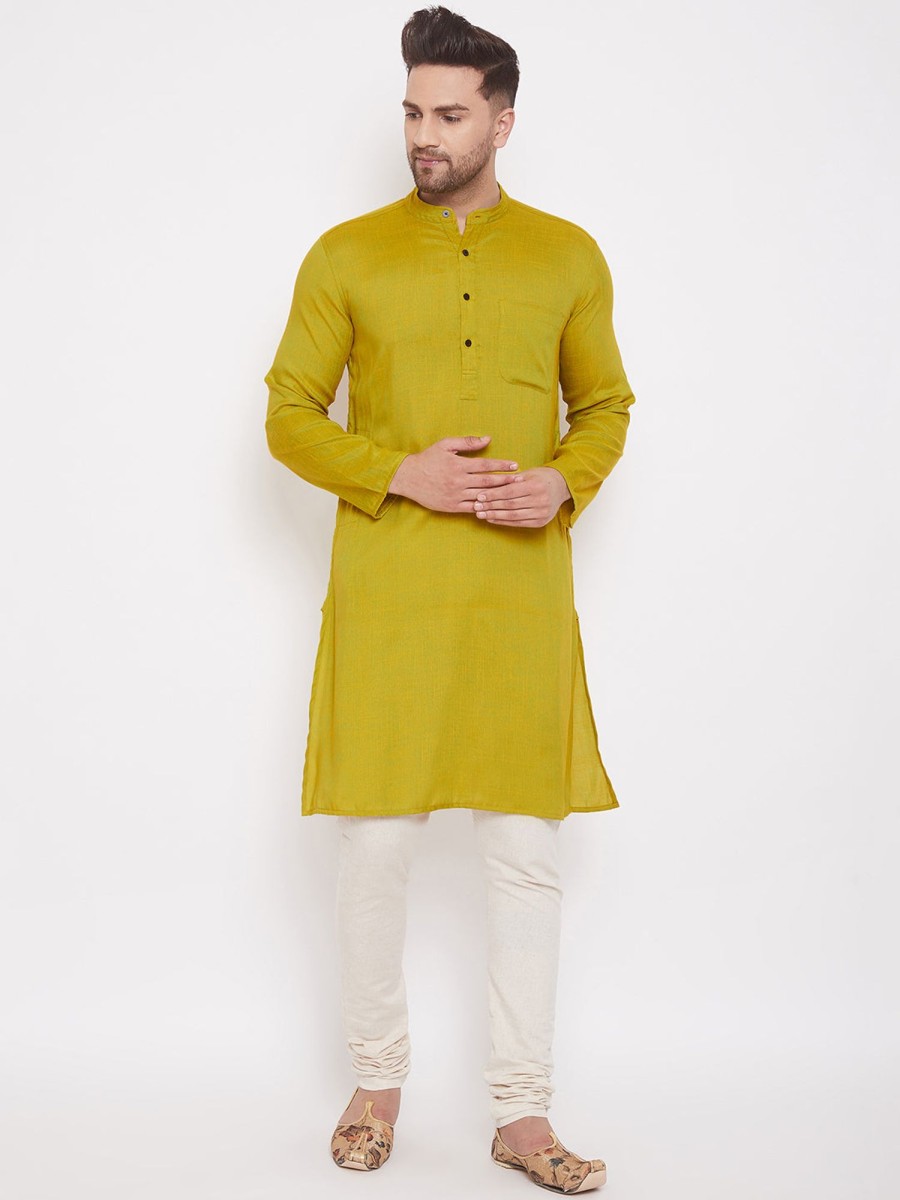 Men Even Apparels | Men'S Haldi Kurta - Even Apparels Yellow