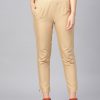 Women Juniper | Women'S Gold Flex Solid Slim Fit Pant/Slim Pant - Juniper Cotton