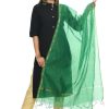 Women Moeza | Women'S Banarsi Chanderi Piping Dupatta Mfd0026 - Moeza Green