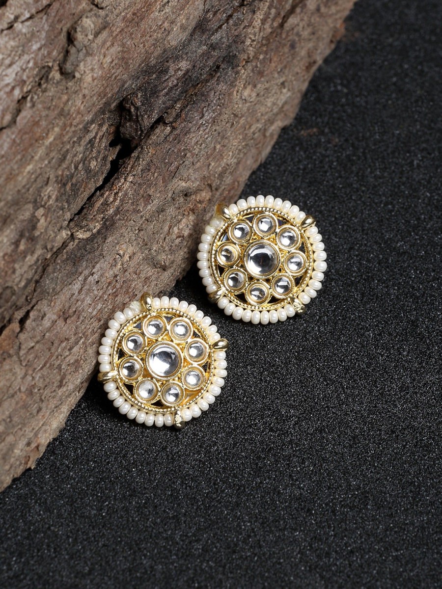 Jewellery Ruby Raang | Women'S Kundan Studs - Ruby Raang