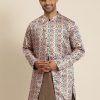 Men Sojanya | Men'S Silk Blend Only Sherwani Jacket - Sojanya White