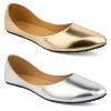 Others Desi Colour | Women'S Gold Silver Combo Of Indian Handcrafted Ethnic Comfort Footwear - Desi Colour