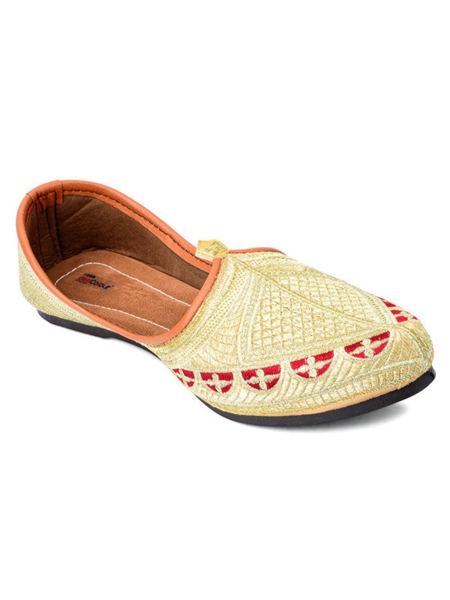 Others Desi Colour | Men'S Indian Ethnic Party Wear Embroidered Multicolour Footwear - Desi Colour