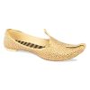 Others Desi Colour | Men'S Indian Ethnic Party Wear Golden Footwear - Desi Colour