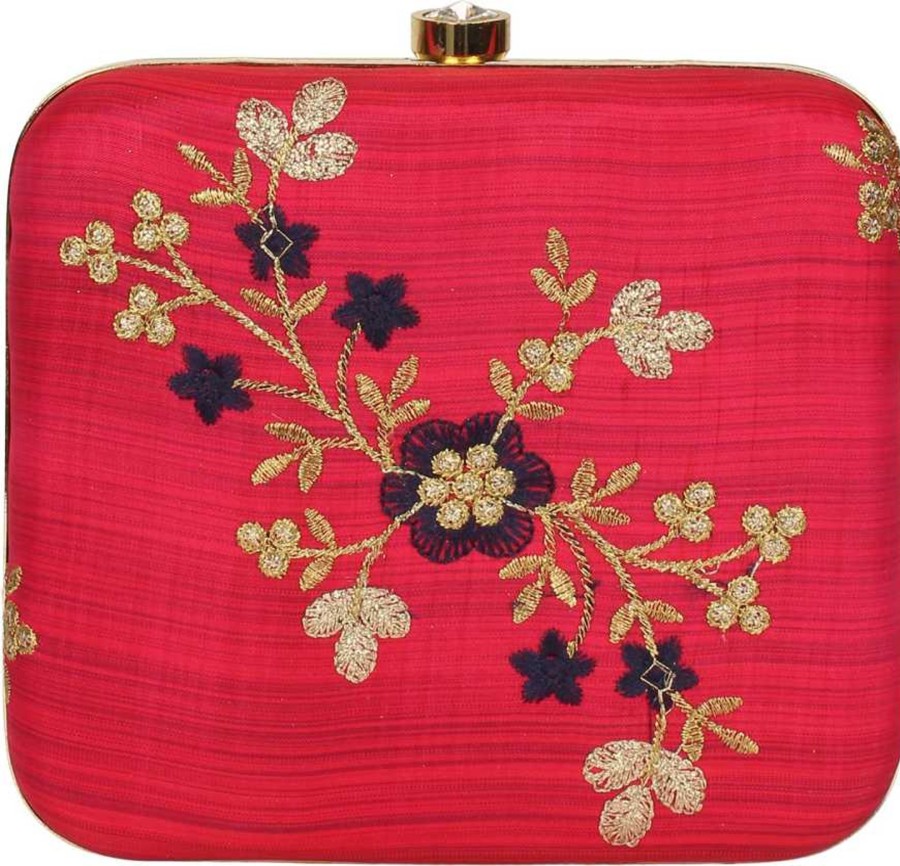 Others VASTANS | Women'S Pink Color Ethnique Printed Clutch Bag - Vastans