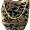 Others Ritzie | Women'S Handicraft Silk Rajasthani Hand Bag , Black - Ritzie