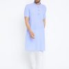 Men Even Apparels | Men'S Pure Cotton Kurta - Even Apparels Blue