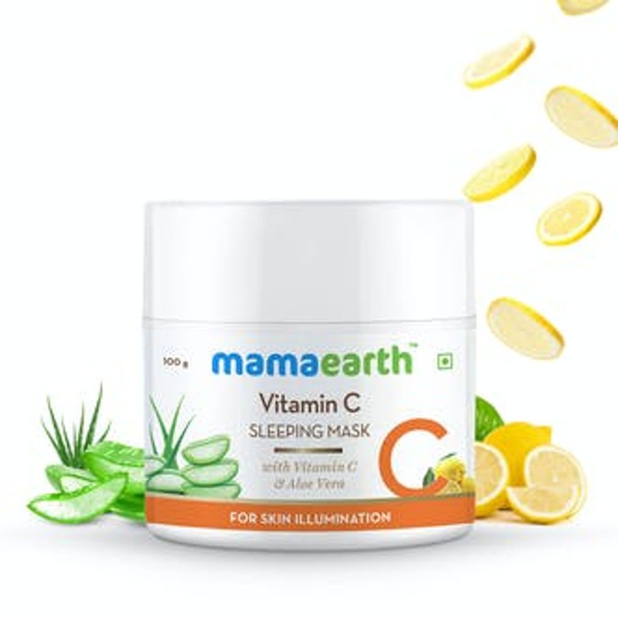 Others Mama Earth | Vitamin C Sleeping Mask With Aloe Vera For Skin Illumination - 100 G - Mama Earth