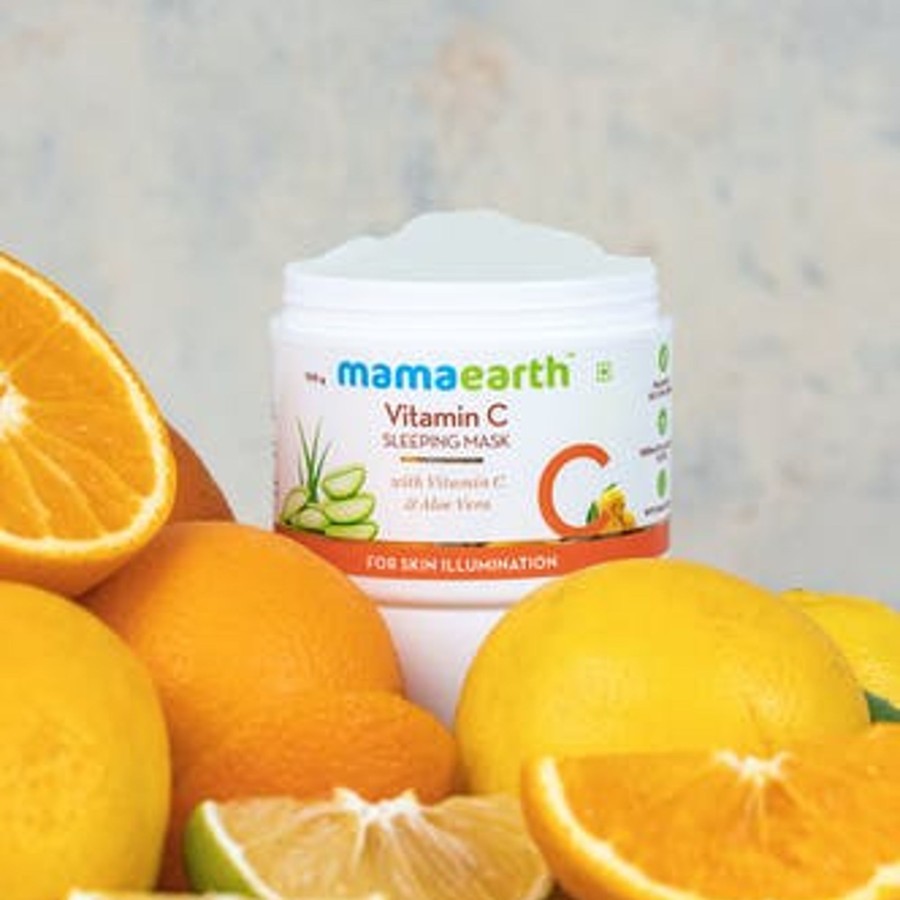 Others Mama Earth | Vitamin C Sleeping Mask With Aloe Vera For Skin Illumination - 100 G - Mama Earth