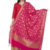 Women AR Silks | A R Silk Vns Jaal Fancy Dupatta Color Dupatta Or Chunni Rani