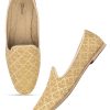 Others Desi Colour | Men'S Indian Ethnic Party Wear Golden Footwear - Desi Colour