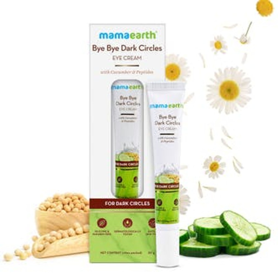 Others Mama Earth | Bye Bye Dark Circles Eye Cream With Cucumber And Peptides For Dark Circles – 20Ml - Mama Earth